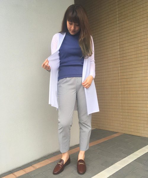 A/C DESIGN BY ALPHA CUBIC（エーシーデザインバイアルファキュービック）の「【WEB&一部店舗限定】モックネックノースリーブプルオーバー（Tシャツ/カットソー・レディース・ピンク/オフホワイト/マスタード/ブルー/ブラック・M size/L size）」の17枚目の写真