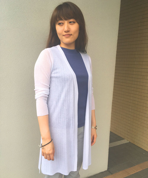 A/C DESIGN BY ALPHA CUBIC（エーシーデザインバイアルファキュービック）の「【WEB&一部店舗限定】モックネックノースリーブプルオーバー（Tシャツ/カットソー・レディース・ピンク/オフホワイト/マスタード/ブルー/ブラック・M size/L size）」の16枚目の写真