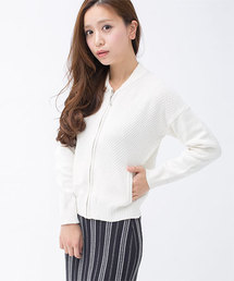 NANO universe | BARK TANNAGE/コットンバルキーZIPカーデ(カーディガン/ボレロ)