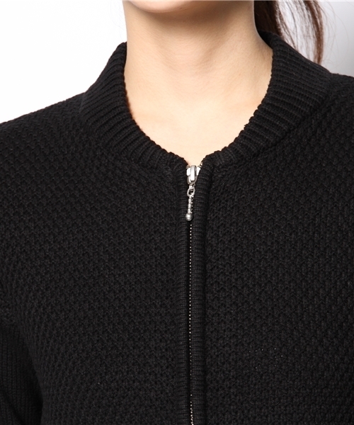 NANO universe（ナノユニバース）の「BARK TANNAGE/コットンバルキーZIPカーデ（カーディガン/ボレロ・レディース・ホワイト/その他1/ブラック・FREE）」の8枚目の写真