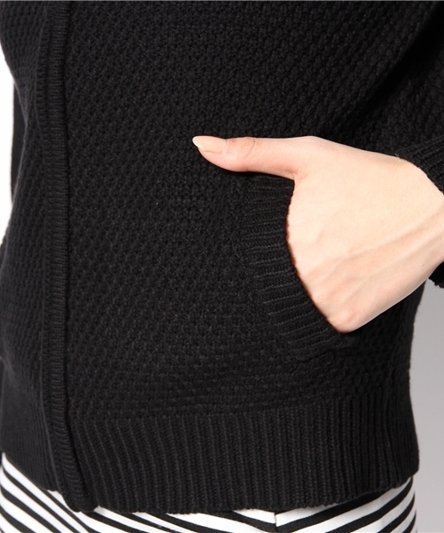 NANO universe（ナノユニバース）の「BARK TANNAGE/コットンバルキーZIPカーデ（カーディガン/ボレロ・レディース・ホワイト/その他1/ブラック・FREE）」の10枚目の写真