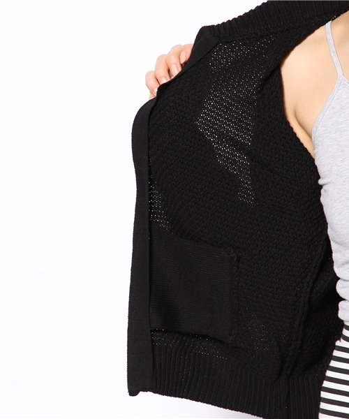 NANO universe（ナノユニバース）の「BARK TANNAGE/コットンバルキーZIPカーデ（カーディガン/ボレロ・レディース・ホワイト/その他1/ブラック・FREE）」の11枚目の写真