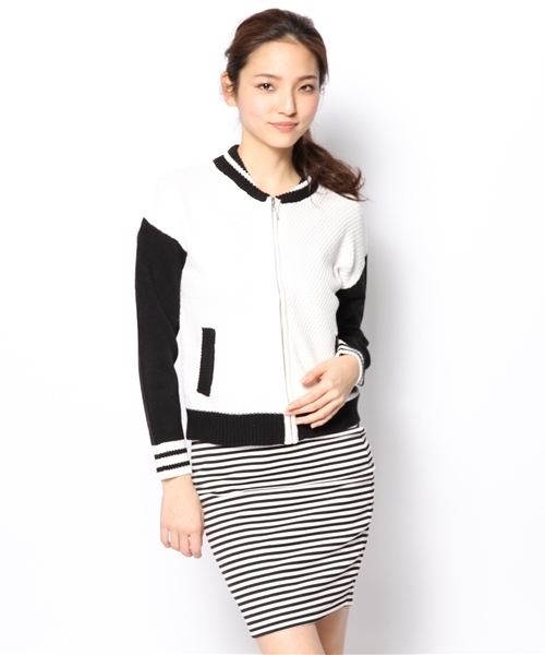 NANO universe（ナノユニバース）の「BARK TANNAGE/コットンバルキーZIPカーデ（カーディガン/ボレロ・レディース・ホワイト/その他1/ブラック・FREE）」の15枚目の写真