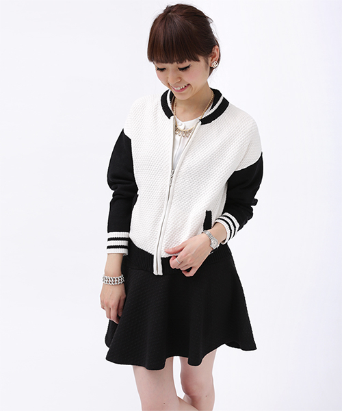NANO universe（ナノユニバース）の「BARK TANNAGE/コットンバルキーZIPカーデ（カーディガン/ボレロ・レディース・ホワイト/その他1/ブラック・FREE）」の16枚目の写真