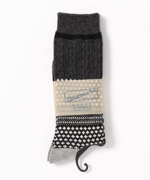 ANONYMOUSISM（アノニマスイズム）の「ANONYMOUSISM　チェスナットJQクルー（ソックス/靴下・メンズ・ブラック/モスグリーン/ライトブラウン/ネイビー/ブラウン・25cm～27cm/23cm～25cm）」の8枚目の写真