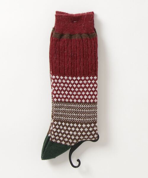 ANONYMOUSISM（アノニマスイズム）の「ANONYMOUSISM　チェスナットJQクルー（ソックス/靴下・メンズ・ブラック/モスグリーン/ライトブラウン/ネイビー/ブラウン・25cm～27cm/23cm～25cm）」の9枚目の写真