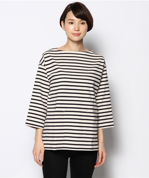 ORCIVAL（オーシバル）の「［オーシバル］ORCIVAL CL BOR PK POカットソー ◆（Tシャツ/カットソー・レディース・オフホワイト/オレンジ/イエロー・フリー）」の9枚目の写真