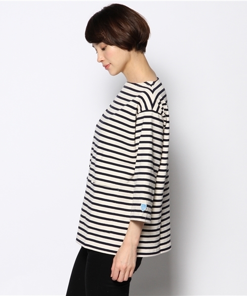 ORCIVAL（オーシバル）の「［オーシバル］ORCIVAL CL BOR PK POカットソー ◆（Tシャツ/カットソー・レディース・オフホワイト/オレンジ/イエロー・フリー）」の10枚目の写真