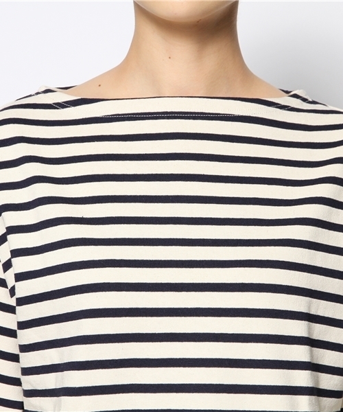 ORCIVAL（オーシバル）の「［オーシバル］ORCIVAL CL BOR PK POカットソー ◆（Tシャツ/カットソー・レディース・オフホワイト/オレンジ/イエロー・フリー）」の4枚目の写真