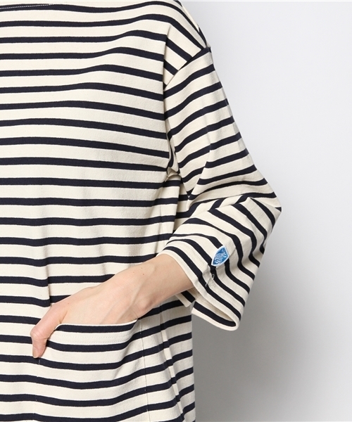 ORCIVAL（オーシバル）の「［オーシバル］ORCIVAL CL BOR PK POカットソー ◆（Tシャツ/カットソー・レディース・オフホワイト/オレンジ/イエロー・フリー）」の5枚目の写真