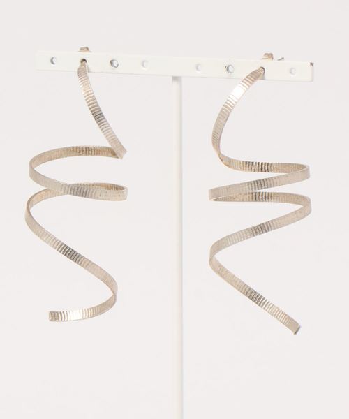 Palinka パリンカ の Spiral Scroll Annie Costello Brown ピアス 両耳用 Wear