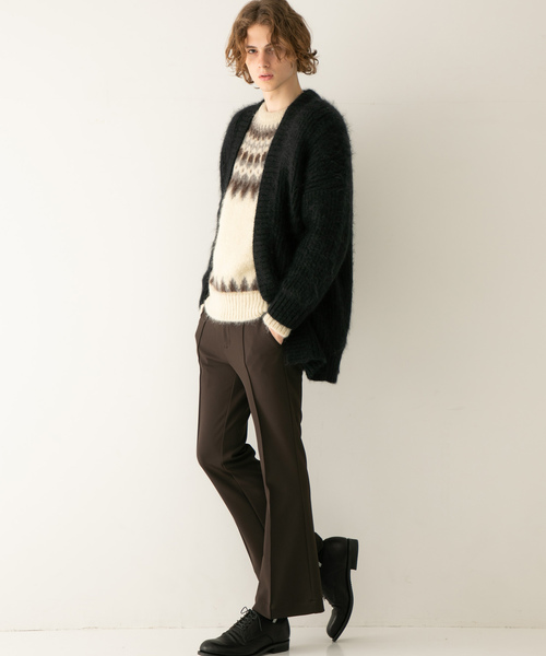 BATONER(バトナー)の「【BATONER】モヘアビッグカーディガン/BN-19FL-044(カーディガン/ボレロ・メンズ・ブラック/グレー/グリーン/キャメル・2)」の8枚目の写真