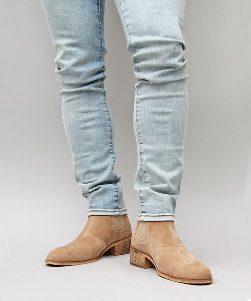 glabella(グラベラ)の「ヒールアップ サイドゴア ヒールブーツ(スムース・スエード)(ブーツ・メンズ・ブラック/ベージュ/ブラック系その他・S/M/L)」の10枚目の写真