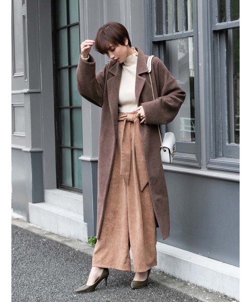 fifth（フィフス）の「オーバーサイズガウンコート（トレンチコート・レディース・ブラック/ブラウン/グレー/モカ・SMALL/MEDIUM）」の19枚目の写真