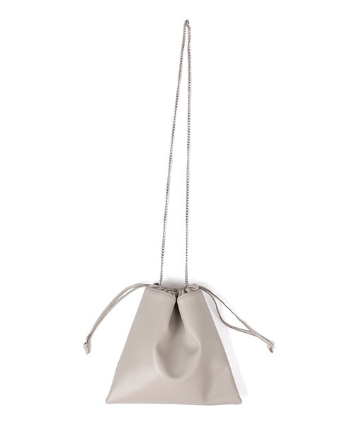 RANDA（ランダ）の「2WAY巾着バッグ（ショルダーバッグ・レディース・ライトグレー/ブラック/ブラウン・FREE）」の7枚目の写真