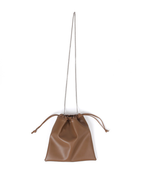 RANDA（ランダ）の「2WAY巾着バッグ（ショルダーバッグ・レディース・ライトグレー/ブラック/ブラウン・FREE）」の5枚目の写真