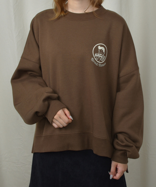 PairPair（ペアペア）の「裏起毛アソートプリントスウェット（スウェット・レディース・カーキ/アイボリー/ライトブラウン/モカ/ブラウン系その他/ピンク系その他/ライトベージュ・FREE）」の4枚目の写真