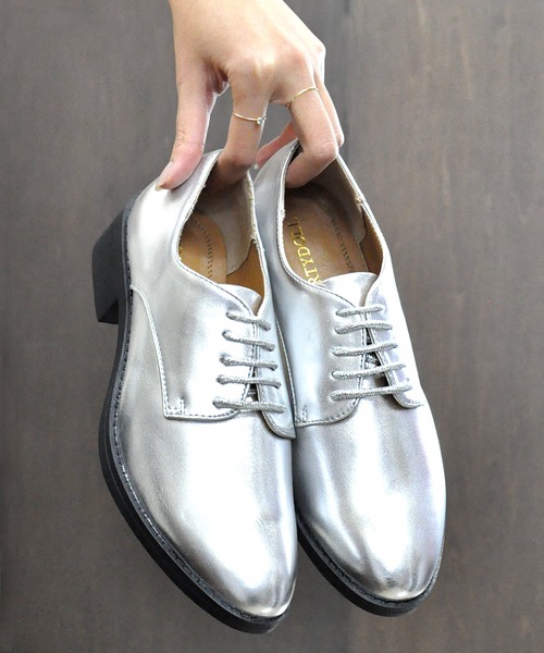 LibertyDoll（リバティードール）の「Liberty Doll / 美脚マニッシュレースアップシューズ(5433) オックスフォードシューズ（ドレスシューズ・レディース・ワイン/ブラック/ブラウン/ブラック系その他/ネイビー/ベージュ/シルバー/ブラウン系その他/ピンク/ブラック系その他2/ベージュ系その他/グレー/ダークブラウン/アイボリー/ベージュ系その他2・35/40/38/39/36/37）」の15枚目の写真