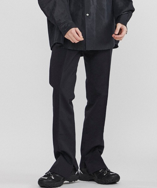 【ネーム/Name.】サイドスリット スラックス パンツ ワイドパンツ スラックス サイドスリットワイドパンツ メンズ : ZOZOTOWN