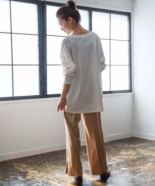 GeeRA(ジーラ)の「センタープレスストレートパンツ(その他パンツ・レディース・ベージュ/ピンク/グリーン・MEDIUM/LARGE/X-LARGE)」の15枚目の写真