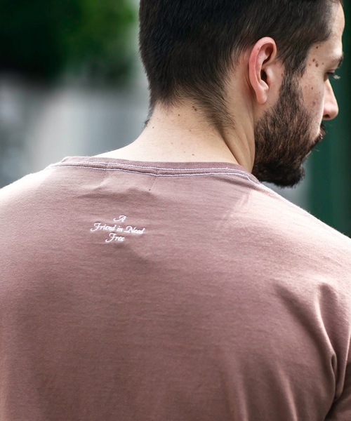 MR.OLIVE(ミスターオリーブ)の「OVERDYED COTTON / FREE! BIG SILHOUTTE T-SHIRT オーバーダイ コットン / フリー!ビッグシルエット Tシャツ(Tシャツ/カットソー・メンズ・サンドベージュ/ライトパープル/ブラック/ライトブラウン/ミント・MEDIUM/X-LARGE/LARGE)」の3枚目の写真