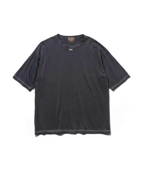 MR.OLIVE(ミスターオリーブ)の「OVERDYED COTTON / FREE! BIG SILHOUTTE T-SHIRT オーバーダイ コットン / フリー!ビッグシルエット Tシャツ(Tシャツ/カットソー・メンズ・サンドベージュ/ライトパープル/ブラック/ライトブラウン/ミント・MEDIUM/X-LARGE/LARGE)」の6枚目の写真
