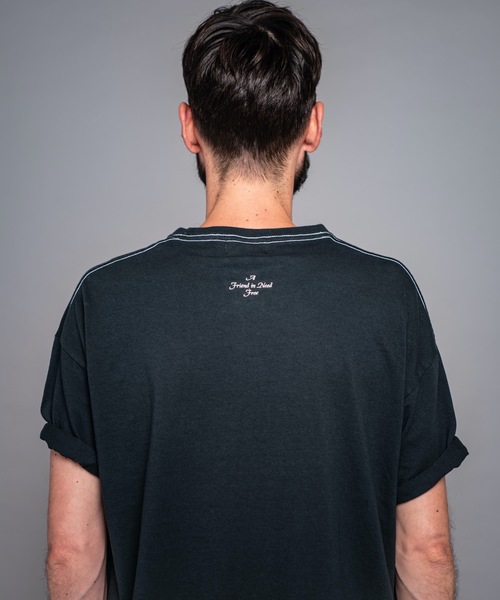 MR.OLIVE(ミスターオリーブ)の「OVERDYED COTTON / FREE! BIG SILHOUTTE T-SHIRT オーバーダイ コットン / フリー!ビッグシルエット Tシャツ(Tシャツ/カットソー・メンズ・サンドベージュ/ライトパープル/ブラック/ライトブラウン/ミント・MEDIUM/X-LARGE/LARGE)」の11枚目の写真