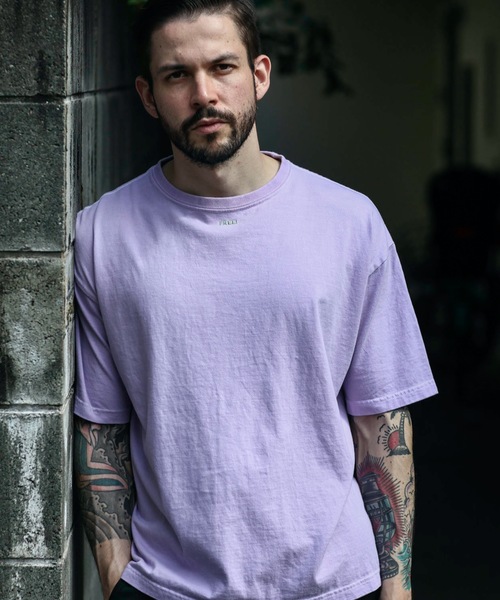 MR.OLIVE(ミスターオリーブ)の「OVERDYED COTTON / FREE! BIG SILHOUTTE T-SHIRT オーバーダイ コットン / フリー!ビッグシルエット Tシャツ(Tシャツ/カットソー・メンズ・サンドベージュ/ライトパープル/ブラック/ライトブラウン/ミント・MEDIUM/X-LARGE/LARGE)」の15枚目の写真