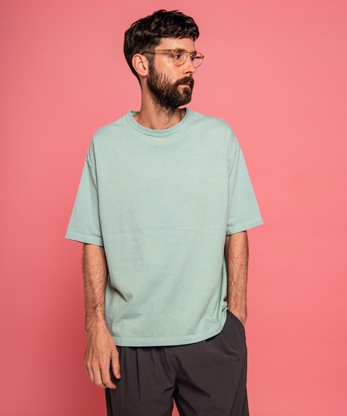 MR.OLIVE(ミスターオリーブ)の「OVERDYED COTTON / FREE! BIG SILHOUTTE T-SHIRT オーバーダイ コットン / フリー!ビッグシルエット Tシャツ(Tシャツ/カットソー・メンズ・サンドベージュ/ライトパープル/ブラック/ライトブラウン/ミント・MEDIUM/X-LARGE/LARGE)」の17枚目の写真