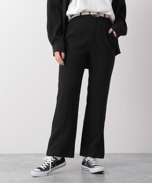 PAGEBOY(ページボーイ)の「リネンライクスリットパンツ(その他パンツ・レディース・ブラック/ベージュ/クリアブルー・FREE)」の2枚目の写真