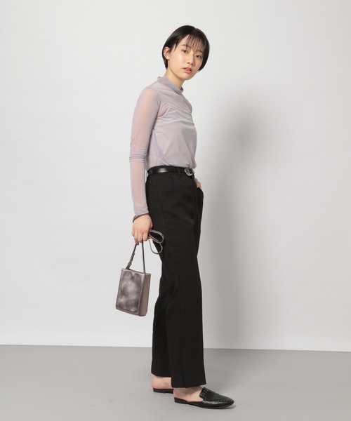 PAGEBOY(ページボーイ)の「リネンライクスリットパンツ(その他パンツ・レディース・ブラック/ベージュ/クリアブルー・FREE)」の4枚目の写真