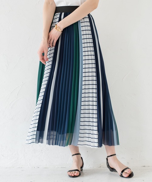 LOUNGEDRESS（ラウンジドレス）の「MIXストライプスカート（スカート・レディース・ネイビー/オレンジ・FREE）」の14枚目の写真
