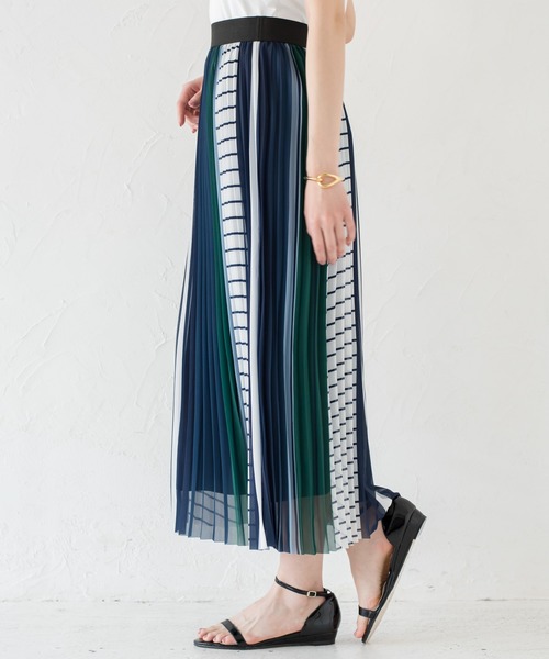 LOUNGEDRESS（ラウンジドレス）の「MIXストライプスカート（スカート・レディース・ネイビー/オレンジ・FREE）」の10枚目の写真