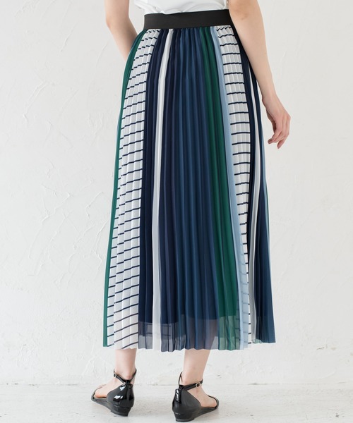 LOUNGEDRESS（ラウンジドレス）の「MIXストライプスカート（スカート・レディース・ネイビー/オレンジ・FREE）」の17枚目の写真