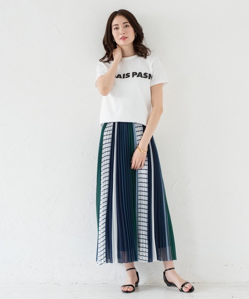 LOUNGEDRESS（ラウンジドレス）の「MIXストライプスカート（スカート・レディース・ネイビー/オレンジ・FREE）」の12枚目の写真