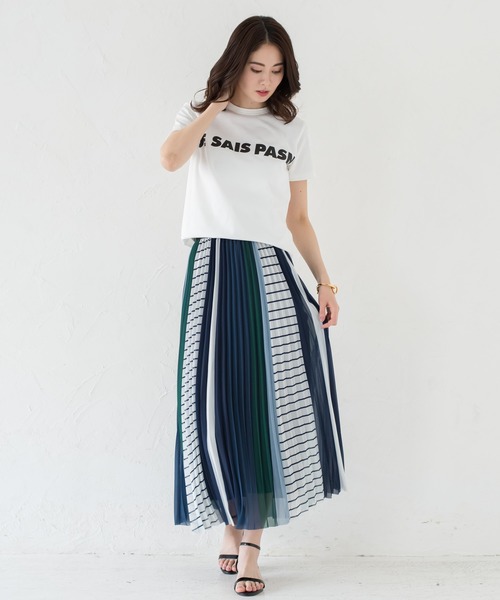 LOUNGEDRESS（ラウンジドレス）の「MIXストライプスカート（スカート・レディース・ネイビー/オレンジ・FREE）」の20枚目の写真