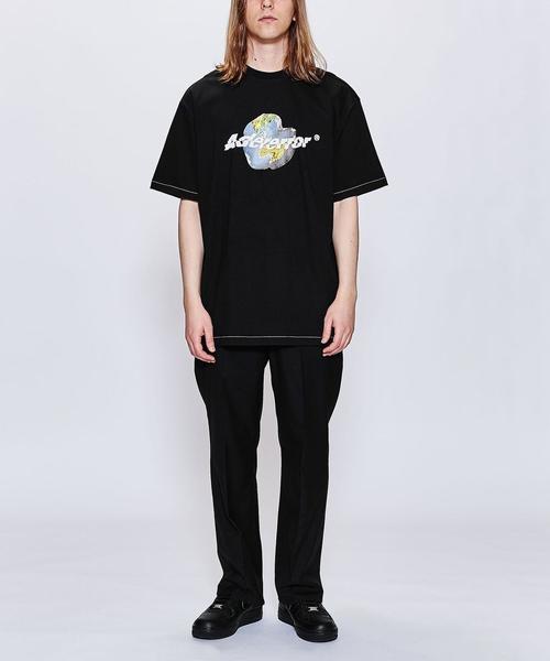 ADER error（アーダーエラー）の「＜ADER error＞ EARTH GRPHC TOP/Tシャツ（Tシャツ/カットソー・メンズ・ライム/ブラック・2/1）」の16枚目の写真
