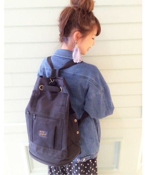 Kastane（カスタネ）の「【Kastane】Kastaneバックパック（バックパック/リュック・レディース・インディゴブルー/ブラック・FREE）」の2枚目の写真