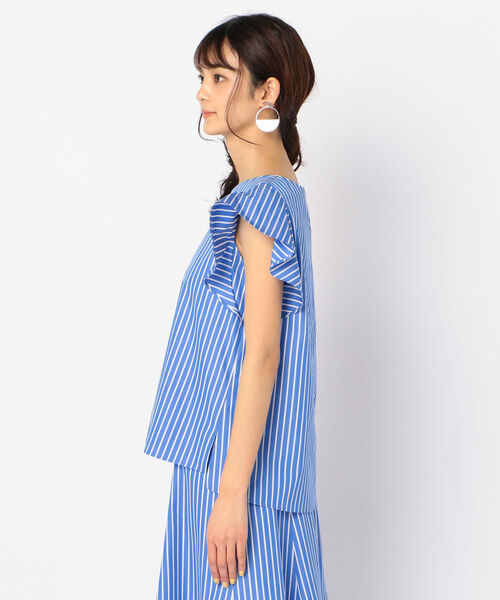 NOLLEY’S(ノーリーズ)の「ストライプセットアップブラウス(シャツ/ブラウス・レディース・ホワイト系その他4/ブルー系その他3・38/36)」の4枚目の写真