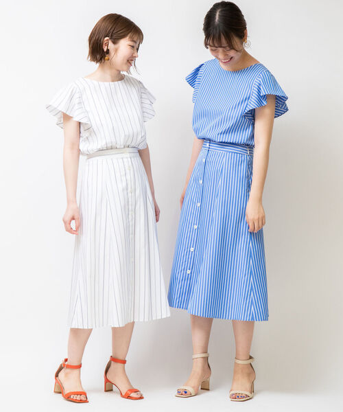 NOLLEY’S(ノーリーズ)の「ストライプセットアップブラウス(シャツ/ブラウス・レディース・ホワイト系その他4/ブルー系その他3・38/36)」の17枚目の写真