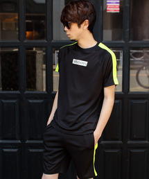 DRY MESH ライン切り替え 半袖Tシャツ ショートパンツ セットアップ