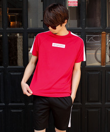 DRY MESH ライン切り替え 半袖Tシャツ ショートパンツ セットアップ