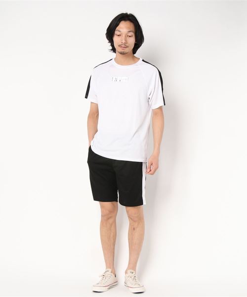 SHISKY（シスキー）の「DRY MESH ライン切り替え 半袖Tシャツ ショートパンツ セットアップ（Tシャツ/カットソー・メンズ・レッド/ブラック系その他/ライム/オフホワイト/ブラック系その他2/ブラック・L/XL/M）」の18枚目の写真