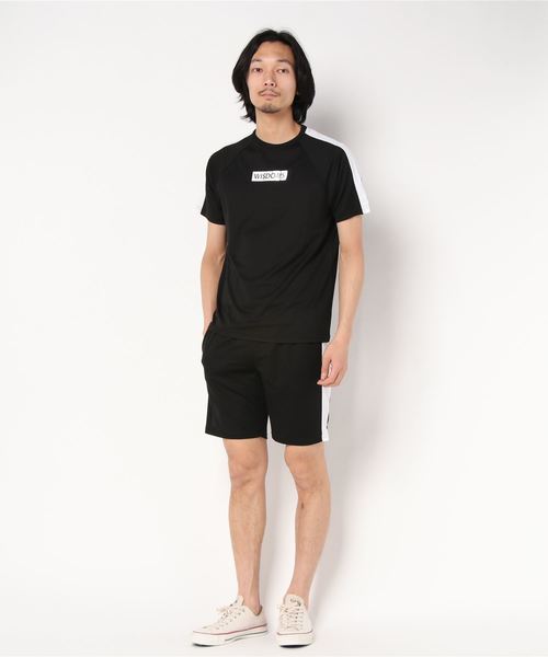 SHISKY（シスキー）の「DRY MESH ライン切り替え 半袖Tシャツ ショートパンツ セットアップ（Tシャツ/カットソー・メンズ・レッド/ブラック系その他/ライム/オフホワイト/ブラック系その他2/ブラック・L/XL/M）」の19枚目の写真