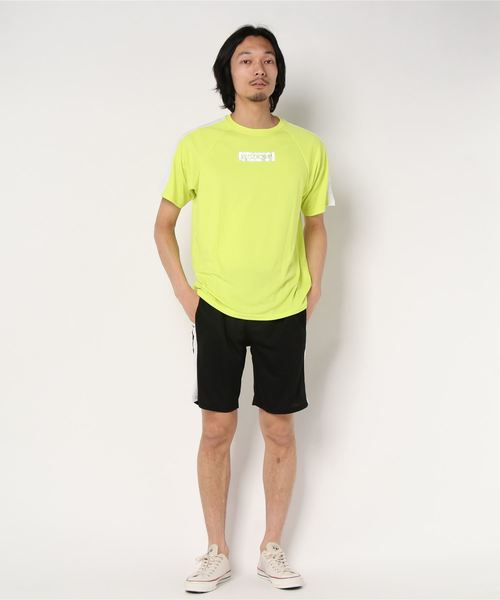 SHISKY（シスキー）の「DRY MESH ライン切り替え 半袖Tシャツ ショートパンツ セットアップ（Tシャツ/カットソー・メンズ・レッド/ブラック系その他/ライム/オフホワイト/ブラック系その他2/ブラック・L/XL/M）」の22枚目の写真