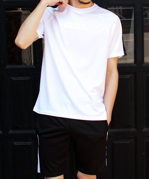 SHISKY（シスキー）の「DRY MESH ライン切り替え 半袖Tシャツ ショートパンツ セットアップ（Tシャツ/カットソー・メンズ・レッド/ブラック系その他/ライム/オフホワイト/ブラック系その他2/ブラック・L/XL/M）」の7枚目の写真