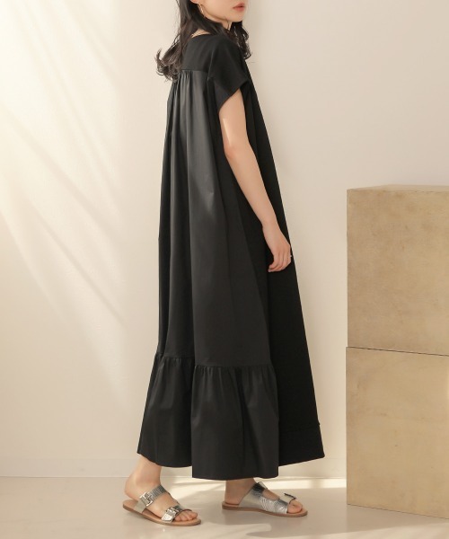 Bab（バブ）の「【WEB限定】スウェットバックシャンティアードロングワンピース（ワンピース・レディース・ベージュ/ライトグレー/ブラック/ライトブルー/チャコールグレー・FREE）」の14枚目の写真