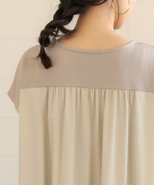 Bab（バブ）の「【WEB限定】スウェットバックシャンティアードロングワンピース（ワンピース・レディース・ベージュ/ライトグレー/ブラック/ライトブルー/チャコールグレー・FREE）」の8枚目の写真