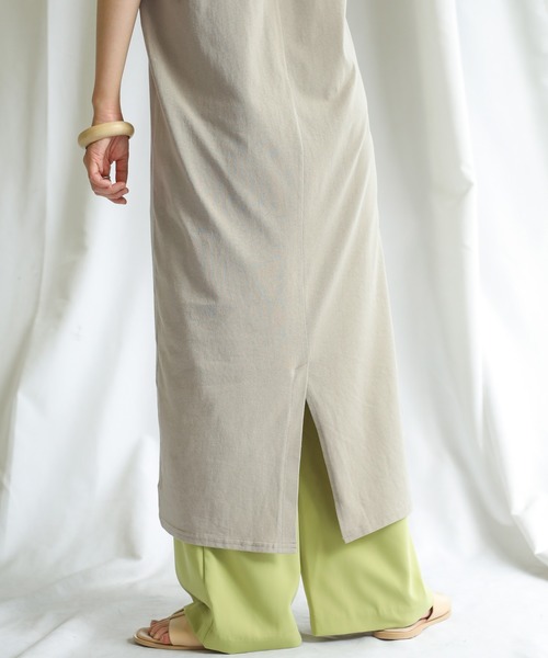 select MOCA（セレクトモカ）の「2020 SS ハーフスリーブワンピース（ワンピース・レディース・ライトグリーン/ライトイエロー/グレイッシュベージュ・FREE）」の15枚目の写真