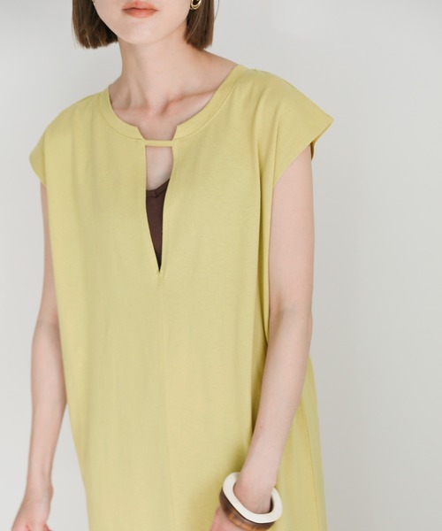 select MOCA（セレクトモカ）の「2020 SS ハーフスリーブワンピース（ワンピース・レディース・ライトグリーン/ライトイエロー/グレイッシュベージュ・FREE）」の20枚目の写真